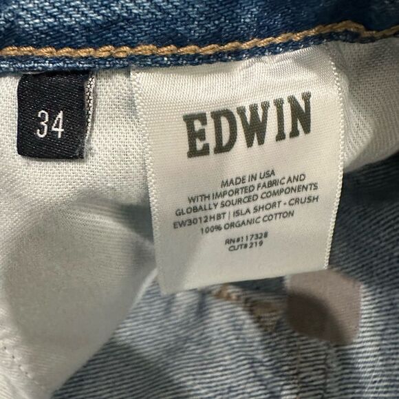 Edwin Isla Vintage Inspired Hi-Waisted Pleated Relaxed Coastal Streetwear Shorts - Picture 9 of 9